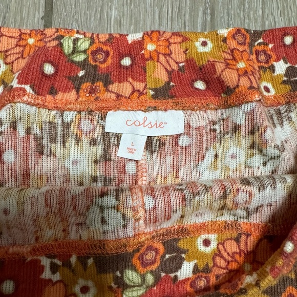 L/XL, 2pc PJs Tiny Tank & Shorts, perfect fall floral patter, excellent cond. - Picture 4 of 8